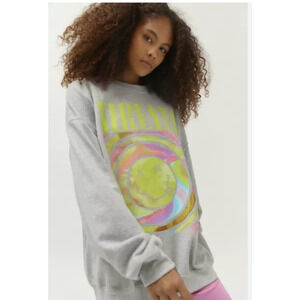 Urban Outfitters Nirvana Smile Overdyed Crew Neck Sweatshirt S/M